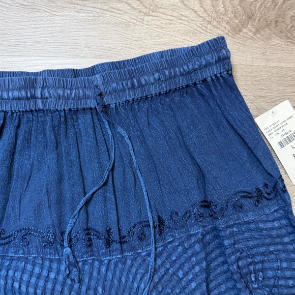 Elegant Blue A-Line Skirt - Picture 4 of 10